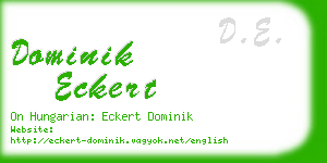 dominik eckert business card